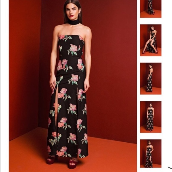 Stone Cold Fox Primrose Gown black peony - Picture 8 of 11